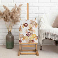Brown Aloha Hawaiian Canvas Wall Art Monstera Hibiscus Tropical Pattern LT19 - Polynesian Pride
