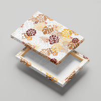 Brown Aloha Hawaiian Canvas Wall Art Monstera Hibiscus Tropical Pattern LT19 - Polynesian Pride