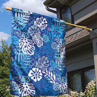 Blue Aloha Hawaiian Garden Flag Monstera Hibiscus Tropical Pattern LT19 - Polynesian Pride