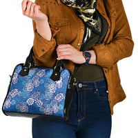 Blue Aloha Hawaiian Shoulder Handbag Monstera Hibiscus Tropical Pattern LT19 - Polynesian Pride