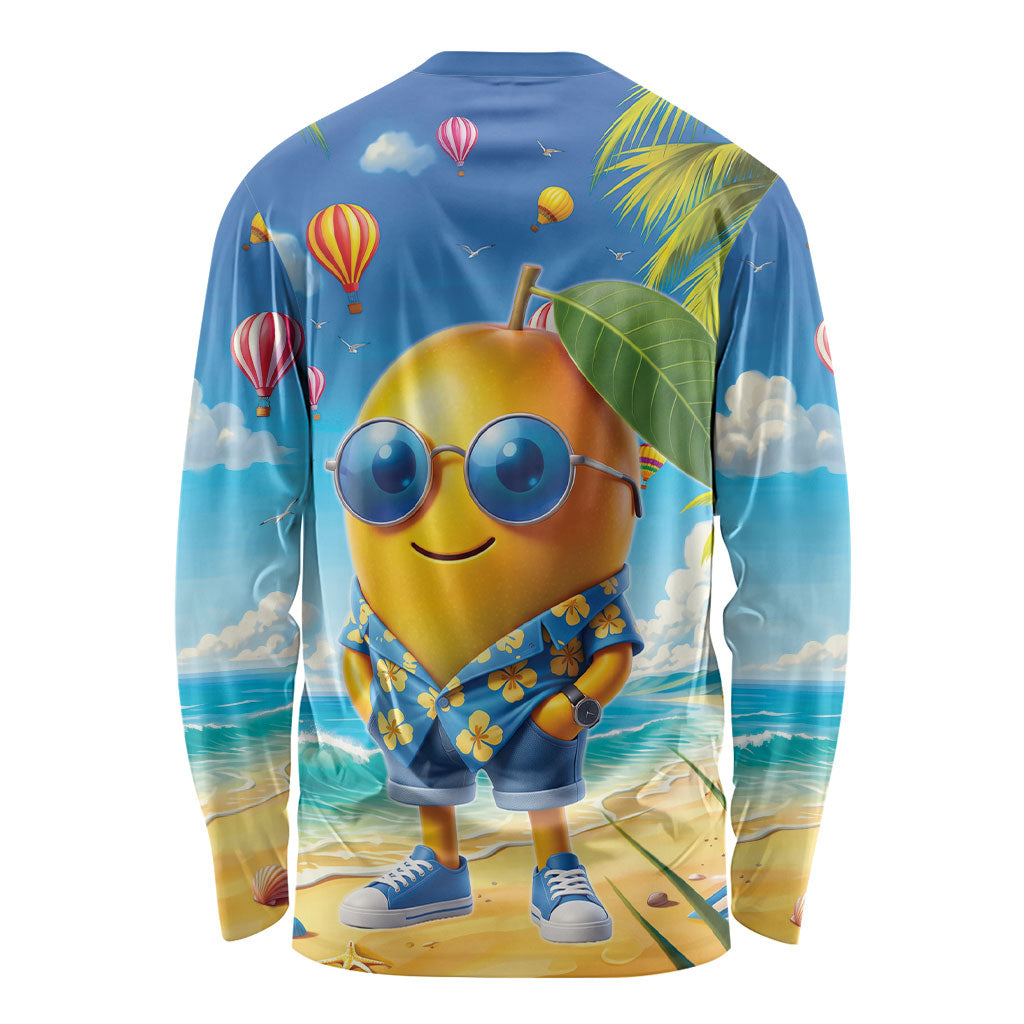 Funny Hawaii Mango Long Sleeve Shirt Tropical Summer Beach Mascot Vacation LT19 - Polynesian Pride
