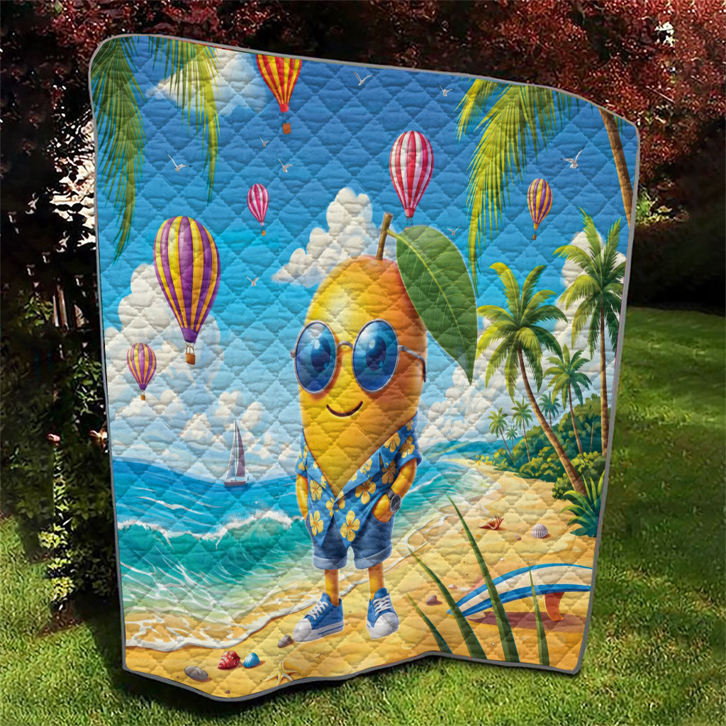 Funny Hawaii Mango Quilt Tropical Summer Beach Mascot Vacation LT19 - Polynesian Pride