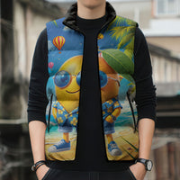 Funny Hawaii Mango Sleeveless Puffer Jacket Tropical Summer Beach Mascot Vacation LT19 - Polynesian Pride