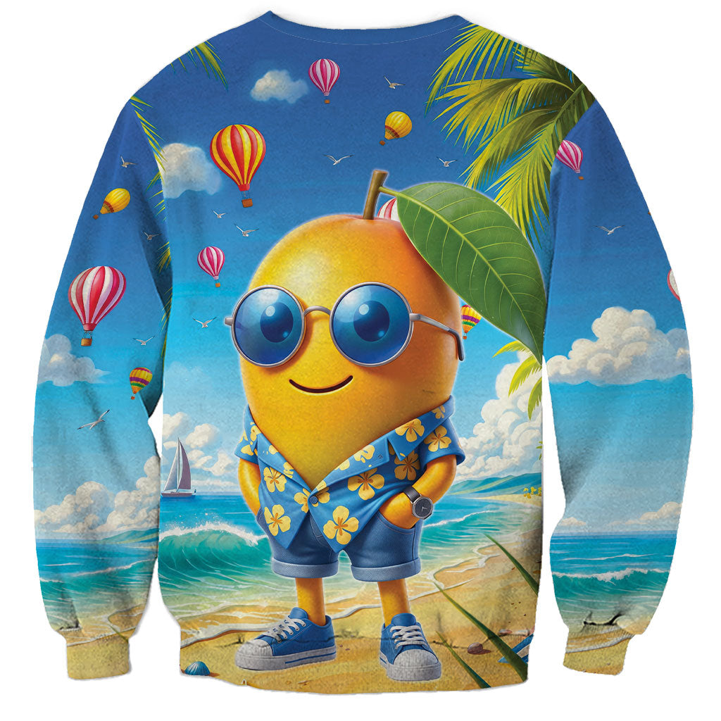 Funny Hawaii Mango Sweatshirt Tropical Summer Beach Mascot Vacation LT19 - Polynesian Pride