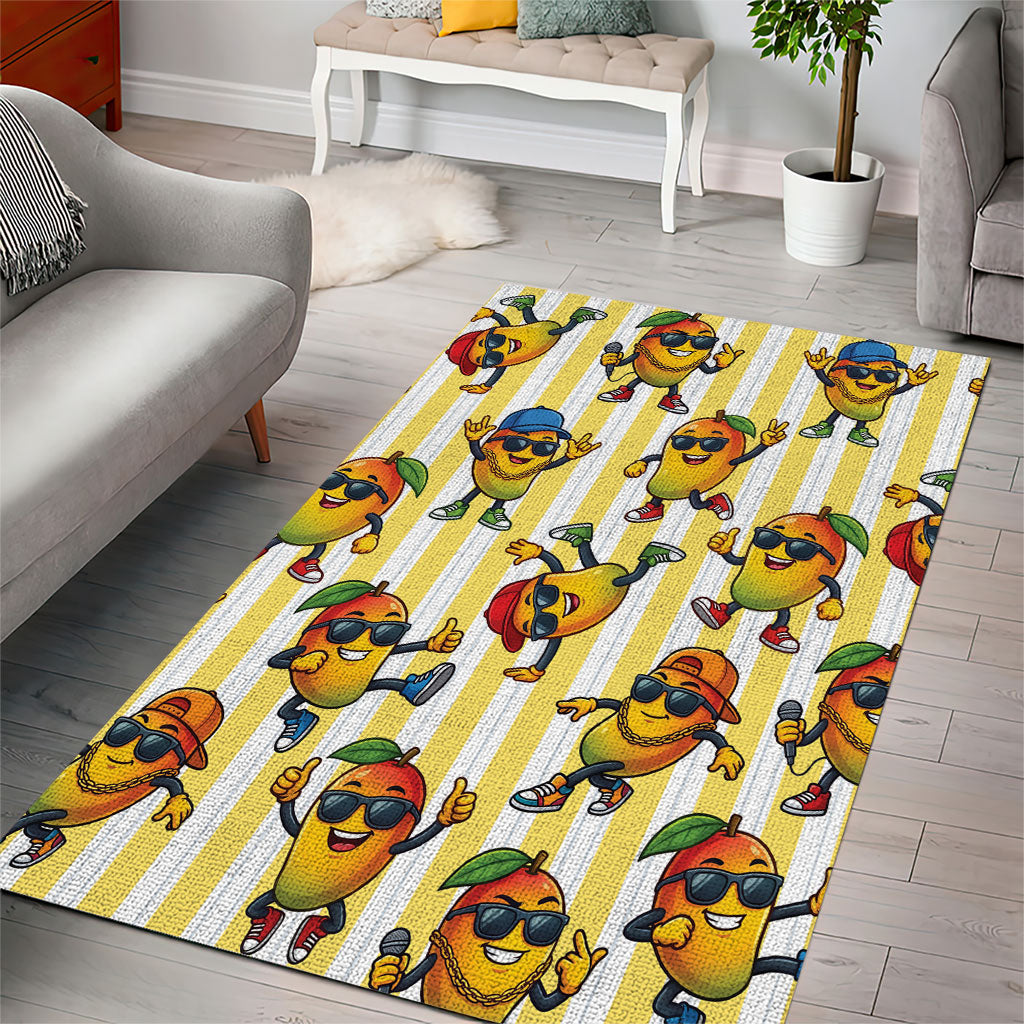 Funny Hawaii Mango Hip Hop Cartoon Area Rug Summer Beach Party LT19 - Polynesian Pride