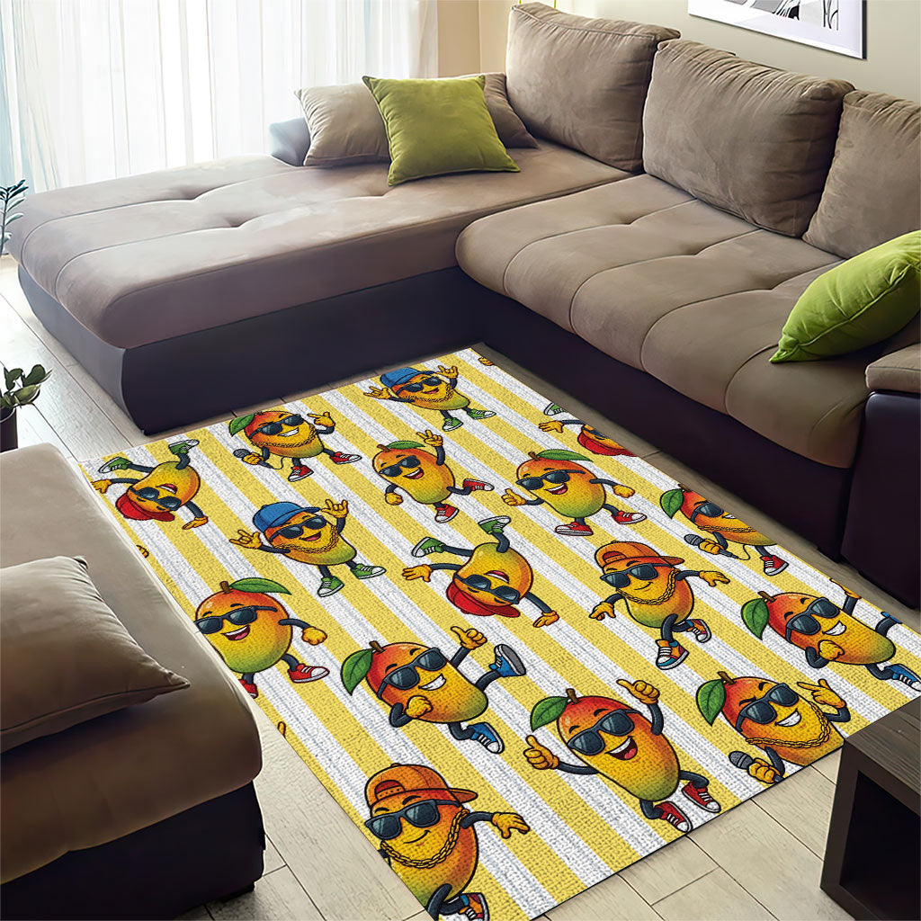 Funny Hawaii Mango Hip Hop Cartoon Area Rug Summer Beach Party LT19 - Polynesian Pride