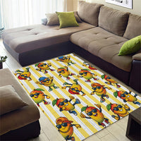 Funny Hawaii Mango Hip Hop Cartoon Area Rug Summer Beach Party LT19 - Polynesian Pride