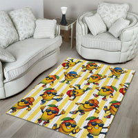 Funny Hawaii Mango Hip Hop Cartoon Area Rug Summer Beach Party LT19 - Polynesian Pride