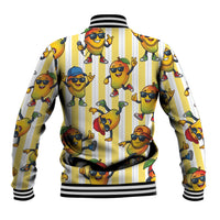 Funny Hawaii Mango Hip Hop Cartoon Baseball Jacket Summer Beach Party LT19 - Polynesian Pride