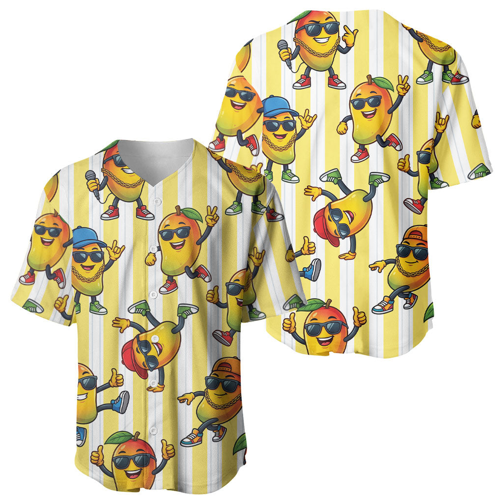 Funny Hawaii Mango Hip Hop Cartoon Baseball Jersey Summer Beach Party LT19 - Polynesian Pride