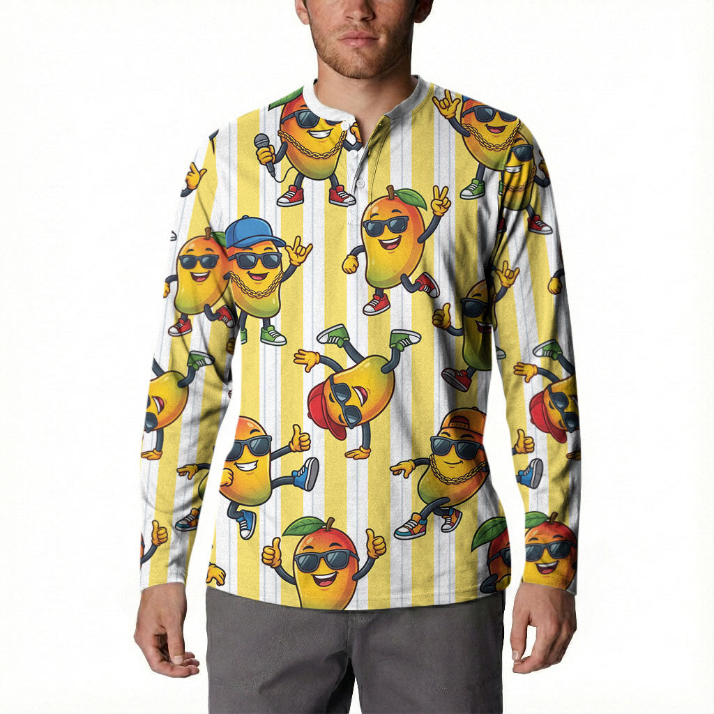 Funny Hawaii Mango Hip Hop Cartoon Button Sweatshirt Summer Beach Party LT19 - Polynesian Pride