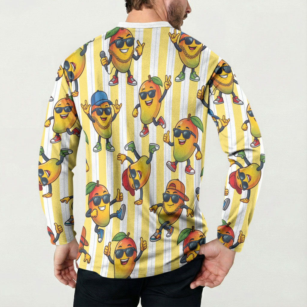 Funny Hawaii Mango Hip Hop Cartoon Button Sweatshirt Summer Beach Party LT19 - Polynesian Pride