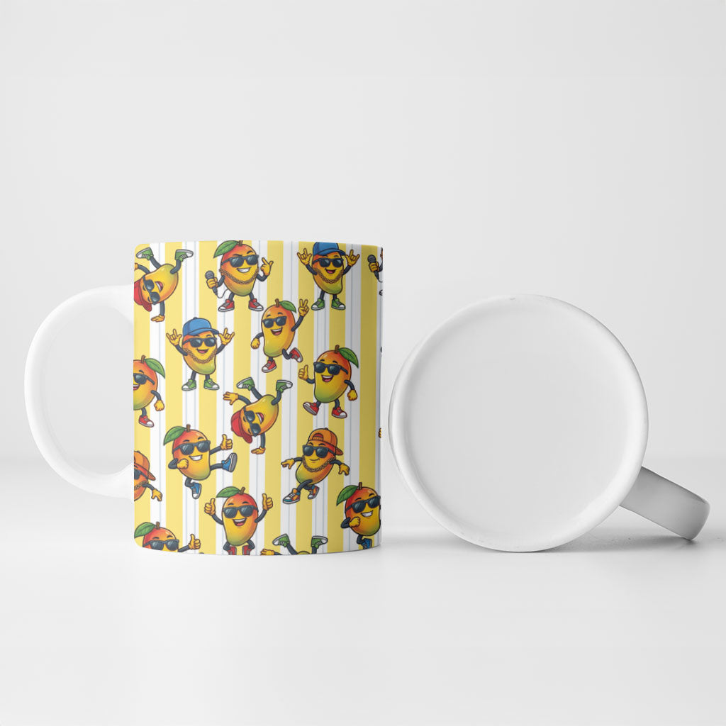 Funny Hawaii Mango Hip Hop Cartoon Ceramic Mug Summer Beach Party LT19 - Polynesian Pride