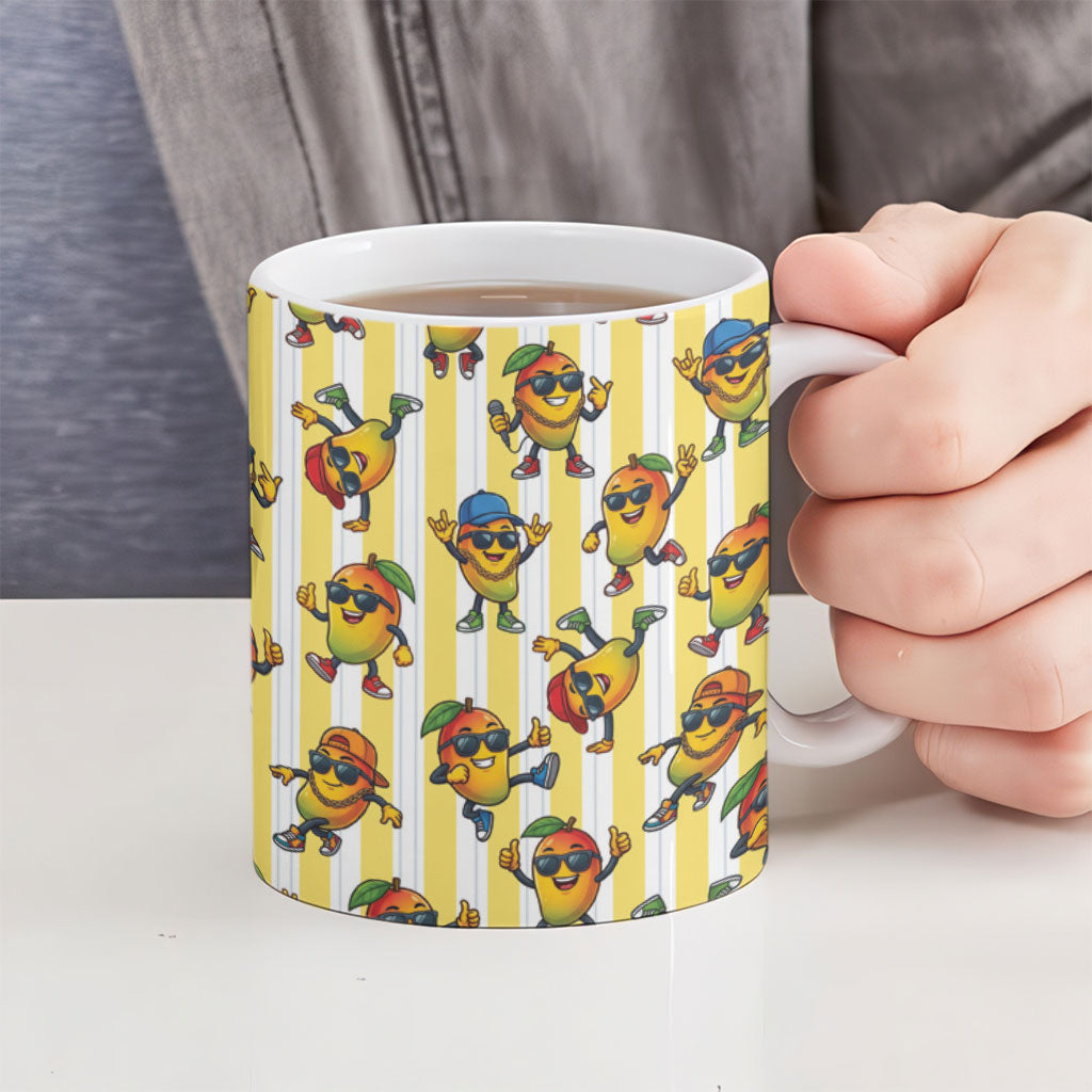 Funny Hawaii Mango Hip Hop Cartoon Ceramic Mug Summer Beach Party LT19 - Polynesian Pride