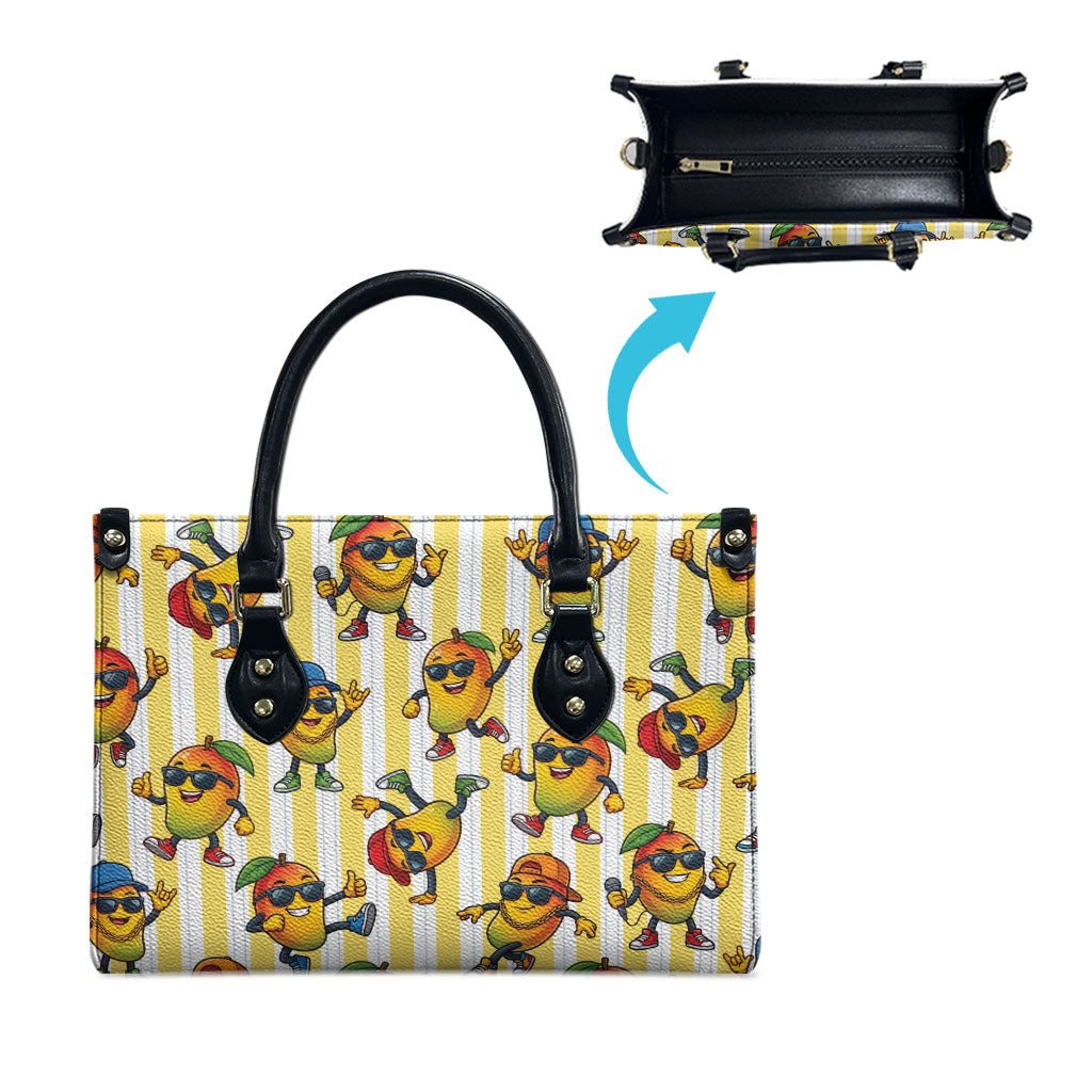 Funny Hawaii Mango Hip Hop Cartoon Leather Bag Summer Beach Party LT19 - Polynesian Pride