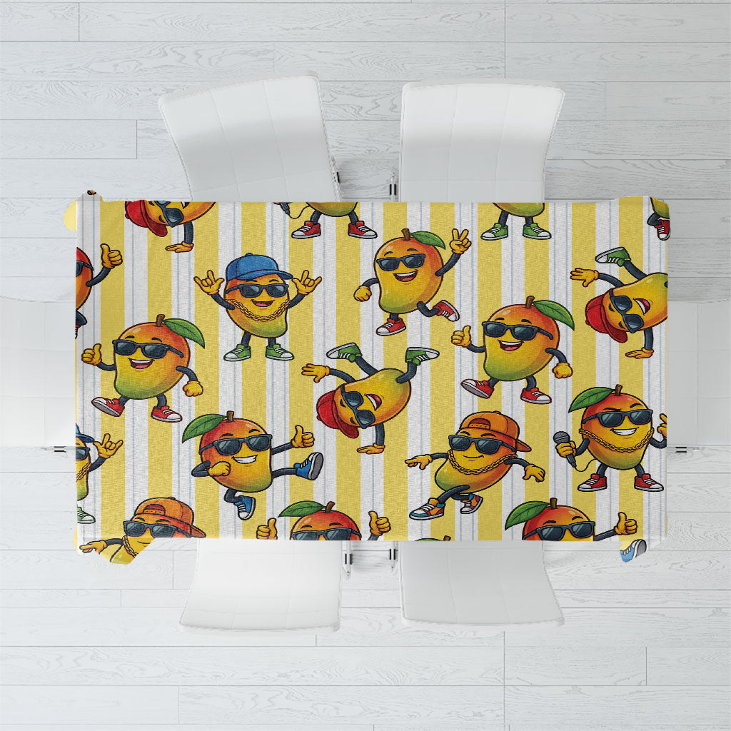 Funny Hawaii Mango Hip Hop Cartoon Tablecloth Summer Beach Party LT19 Yellow - Polynesian Pride
