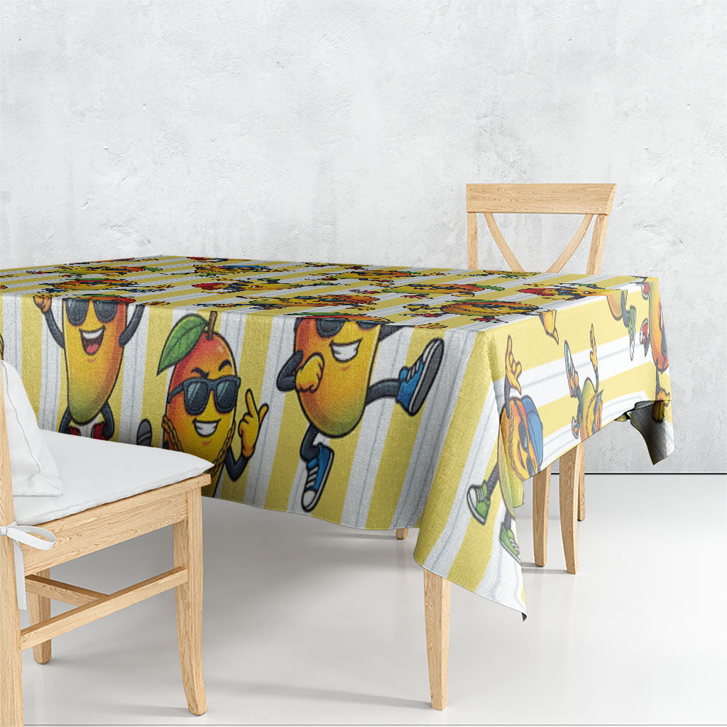 Funny Hawaii Mango Hip Hop Cartoon Tablecloth Summer Beach Party LT19 - Polynesian Pride