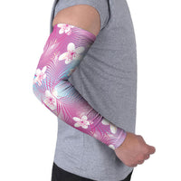 Pink Aloha Hawaiian Arm Sleeves Tropical Flower Palm Leaf Pattern LT19 - Polynesian Pride