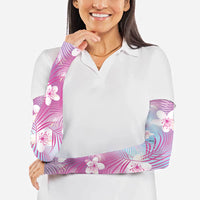 Pink Aloha Hawaiian Arm Sleeves Tropical Flower Palm Leaf Pattern LT19 - Polynesian Pride