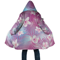 Pink Aloha Hawaiian Cloak Tropical Flower Palm Leaf Pattern LT19 Unisex Pink - Polynesian Pride