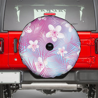 Pink Aloha Hawaiian Spare Tire Cover Tropical Flower Palm Leaf Pattern LT19 - Polynesian Pride