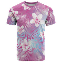 Pink Aloha Hawaiian T Shirt Tropical Flower Palm Leaf Pattern LT19 Pink - Polynesian Pride