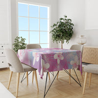 Pink Aloha Hawaiian Tablecloth Tropical Flower Palm Leaf Pattern LT19 - Polynesian Pride