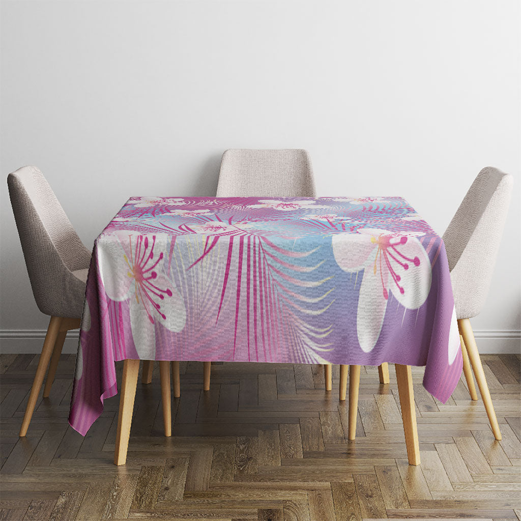 Pink Aloha Hawaiian Tablecloth Tropical Flower Palm Leaf Pattern LT19 - Polynesian Pride