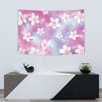 Pink Aloha Hawaiian Tapestry Tropical Flower Palm Leaf Pattern LT19 - Polynesian Pride