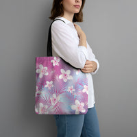 Pink Aloha Hawaiian Tote Bag Tropical Flower Palm Leaf Pattern LT19 - Polynesian Pride