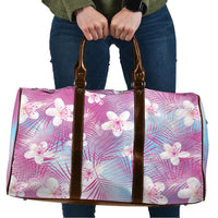 Pink Aloha Hawaiian Travel Bag Tropical Flower Palm Leaf Pattern LT19 Pink - Polynesian Pride