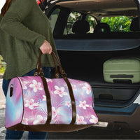 Pink Aloha Hawaiian Travel Bag Tropical Flower Palm Leaf Pattern LT19 - Polynesian Pride