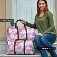 Pink Aloha Hawaiian Travel Bag Tropical Flower Palm Leaf Pattern LT19 - Polynesian Pride