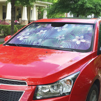 Purple Aloha Hawaiian Auto Sun Shade Tropical Flower Palm Leaf Pattern LT19 - Polynesian Pride