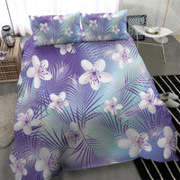 Purple Aloha Hawaiian Bedding Set Tropical Flower Palm Leaf Pattern LT19 - Polynesian Pride