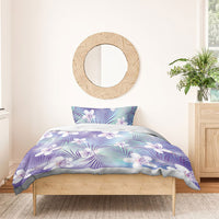 Purple Aloha Hawaiian Bedding Set Tropical Flower Palm Leaf Pattern LT19 - Polynesian Pride