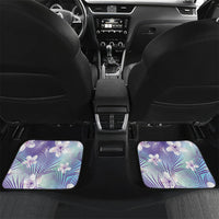 Purple Aloha Hawaiian Car Mats Tropical Flower Palm Leaf Pattern LT19 Set 2pcs - Back Purple - Polynesian Pride