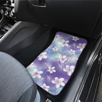 Purple Aloha Hawaiian Car Mats Tropical Flower Palm Leaf Pattern LT19 - Polynesian Pride