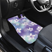 Purple Aloha Hawaiian Car Mats Tropical Flower Palm Leaf Pattern LT19 - Polynesian Pride