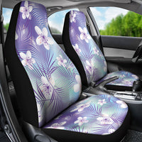 Purple Aloha Hawaiian Car Seat Cover Tropical Flower Palm Leaf Pattern LT19 - Polynesian Pride