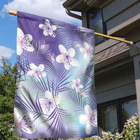 Purple Aloha Hawaiian Garden Flag Tropical Flower Palm Leaf Pattern LT19 - Polynesian Pride
