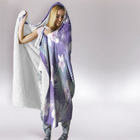 Purple Aloha Hawaiian Hooded Blanket Tropical Flower Palm Leaf Pattern LT19 - Polynesian Pride