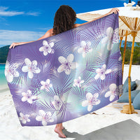 Purple Aloha Hawaiian Sarong Tropical Flower Palm Leaf Pattern LT19 One Size 44 x 66 inches Purple - Polynesian Pride