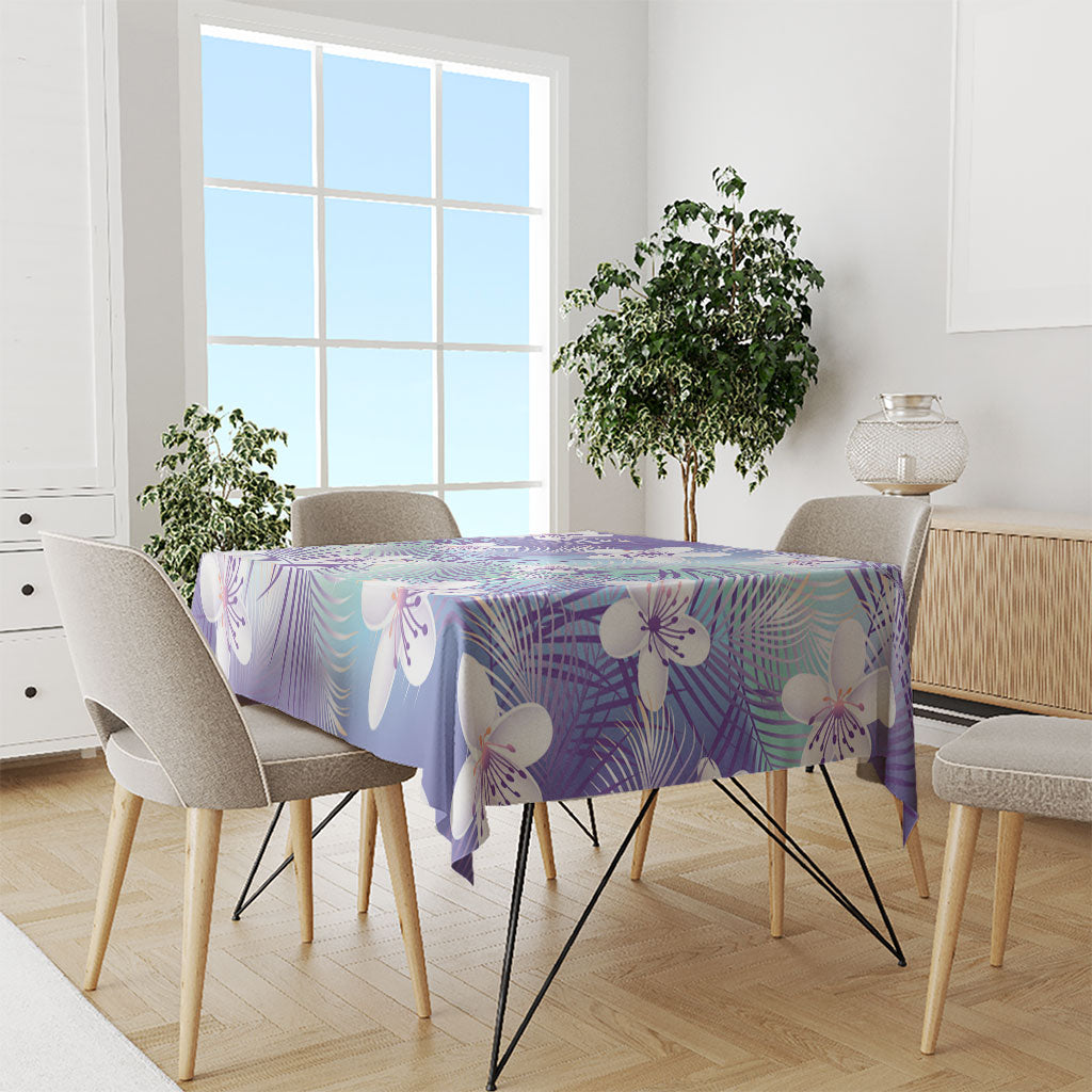 Purple Aloha Hawaiian Tablecloth Tropical Flower Palm Leaf Pattern LT19 - Polynesian Pride