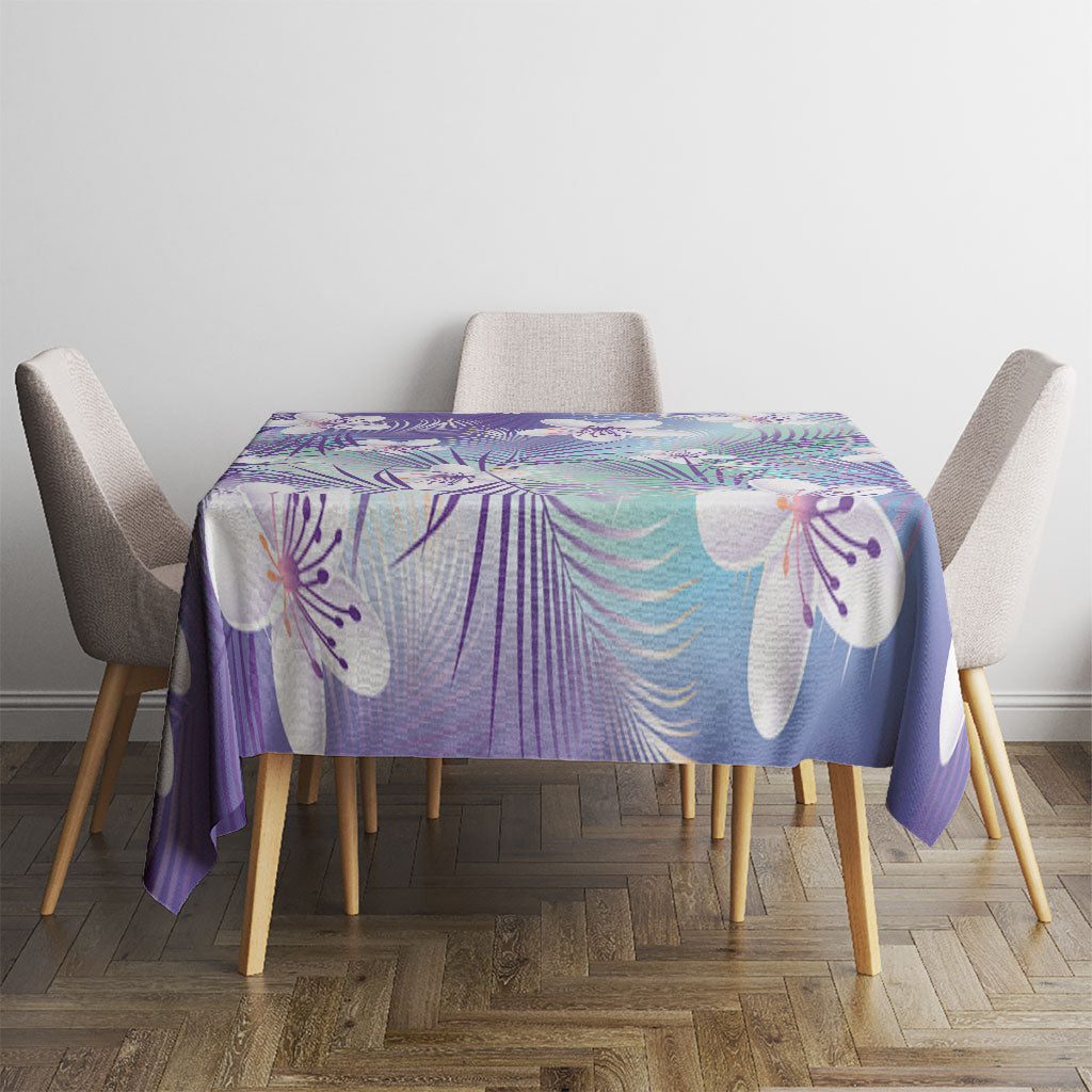 Purple Aloha Hawaiian Tablecloth Tropical Flower Palm Leaf Pattern LT19 - Polynesian Pride