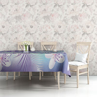 Purple Aloha Hawaiian Tablecloth Tropical Flower Palm Leaf Pattern LT19 - Polynesian Pride
