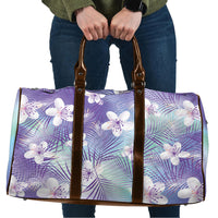 Purple Aloha Hawaiian Travel Bag Tropical Flower Palm Leaf Pattern LT19 Purple - Polynesian Pride