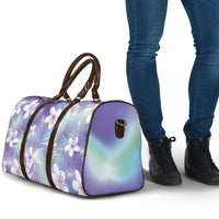 Purple Aloha Hawaiian Travel Bag Tropical Flower Palm Leaf Pattern LT19 - Polynesian Pride