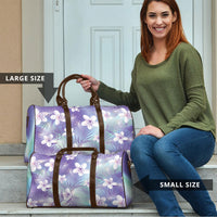 Purple Aloha Hawaiian Travel Bag Tropical Flower Palm Leaf Pattern LT19 - Polynesian Pride