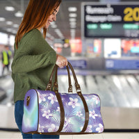 Purple Aloha Hawaiian Travel Bag Tropical Flower Palm Leaf Pattern LT19 - Polynesian Pride